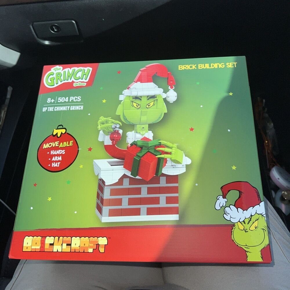BrickCraft Up The Chimney Grinch 504pc Christmas Holiday Brick Building Kit *NEW